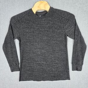 Grayers Mens Medium Gray Thermal Waffle Long Sleeve Crew Neck Shirt